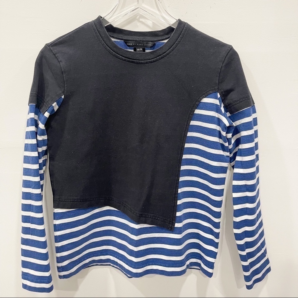 Marc By Marc Jacobs Multimedia Stripe Pullover Xs… - image 1